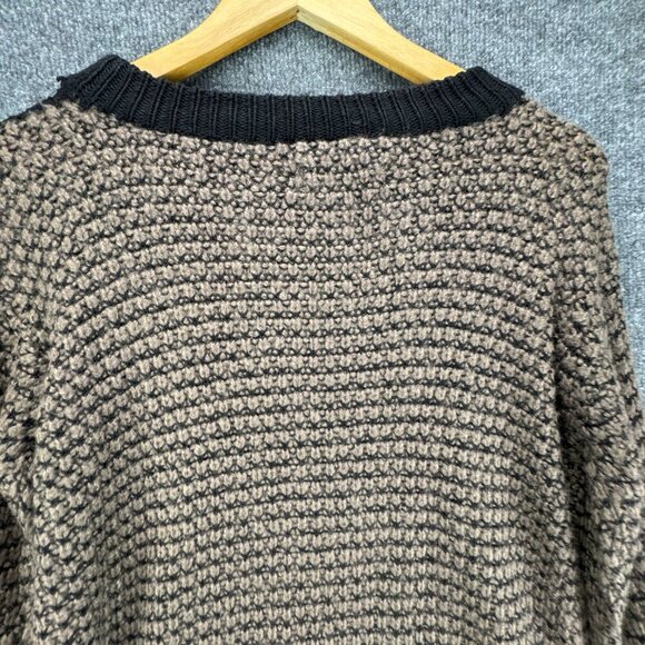 Leonard St Sweater Womens Medium Pullover Brown Black Mohair Wool Blend Knit - Picture 5 of 14